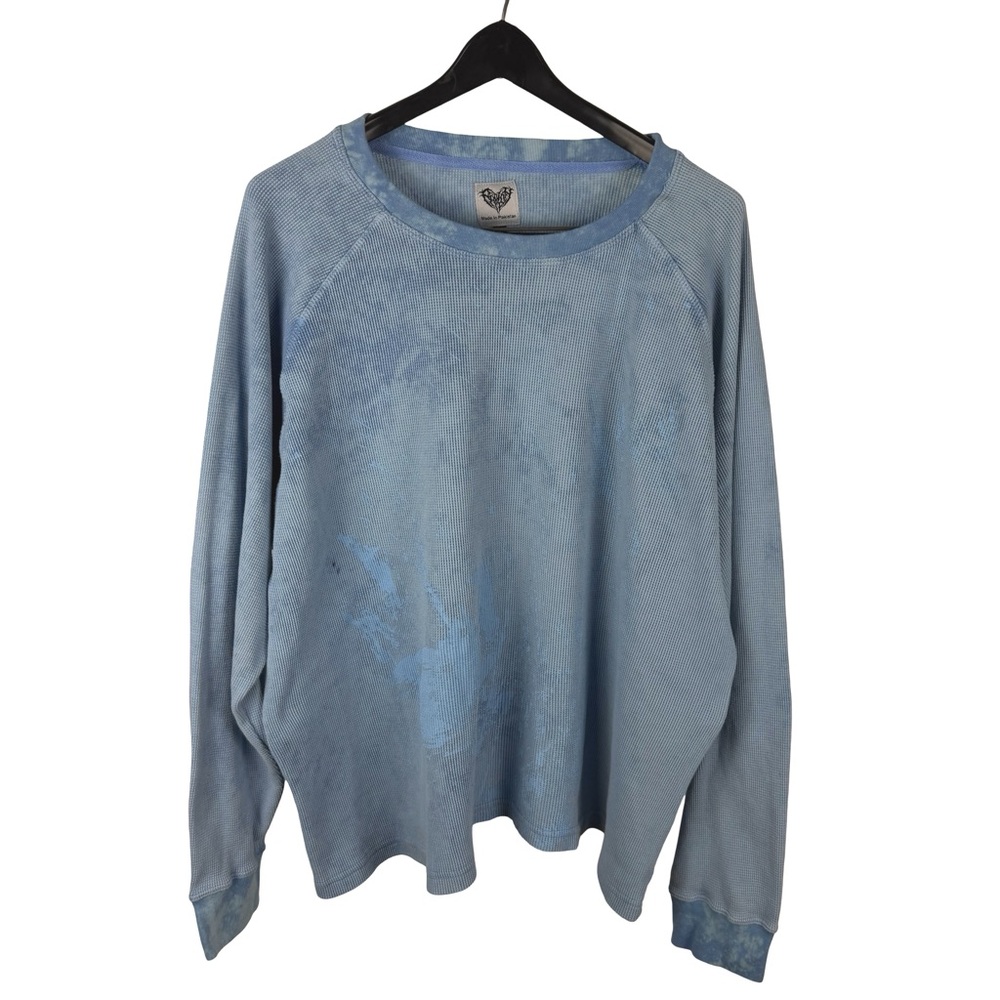 Mens Y2K Pholoh Long Sleeve Grunge Style Thermal Streetwear Shirt Size XL